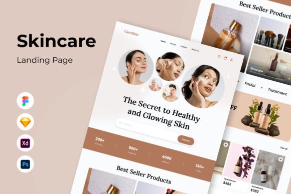 CareSkin - Skincare Landing Page V2: Design for Real Results
