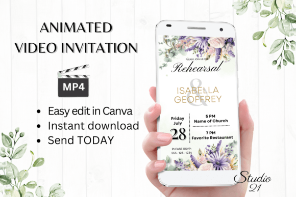 Digital Rehearsal Dinner Invite W7412: Effortless Elegance
