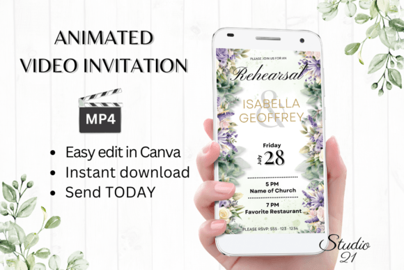 Digital Rehearsal Dinner Invite W7414: Effortless Elegance