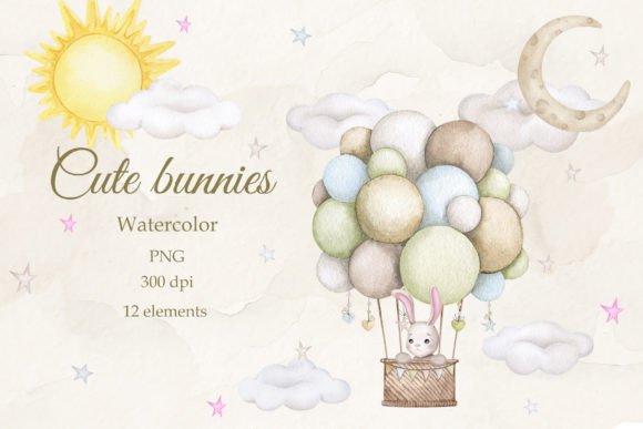 Dreams of a Baby Bunny: Watercolor PNG for Gentle Design