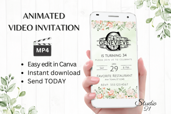 Electronic Invite (Monogram Letter G): Your Animated Digital Invitation