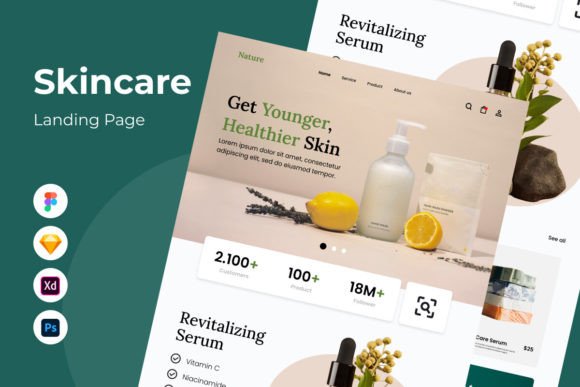 Embrace Natural Beauty with the Nature Skincare Landing Page