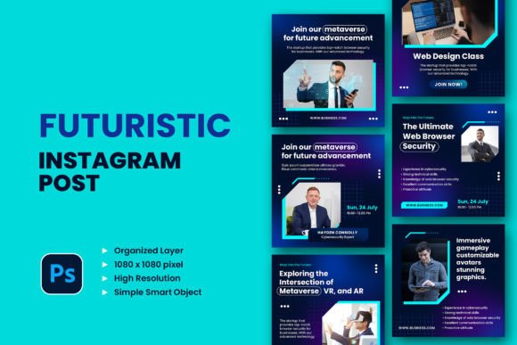 Futuristic Instagram Post: Elevate Your Feed with Modern Design