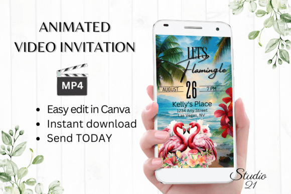 Instant Festivity: The Digital Let's Flamingle Party Invite