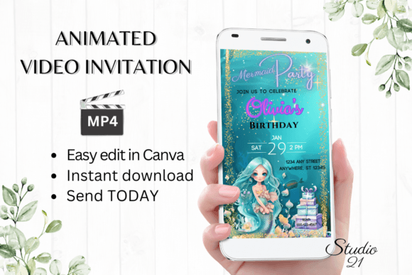 Make a Splash with a Mermaid Birthday Invitation Template
