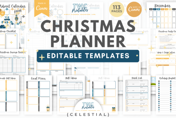 Master Your Holiday Chaos with Christmas Planner Canva Templates /CELES