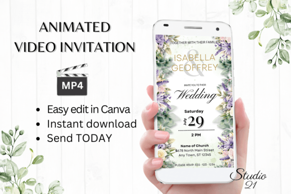 Modern Romance: The Digital Wedding Invitation W8414